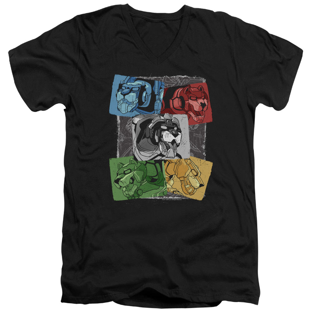 Voltron Pride Mens Slim Fit V Neck T Shirt Black
