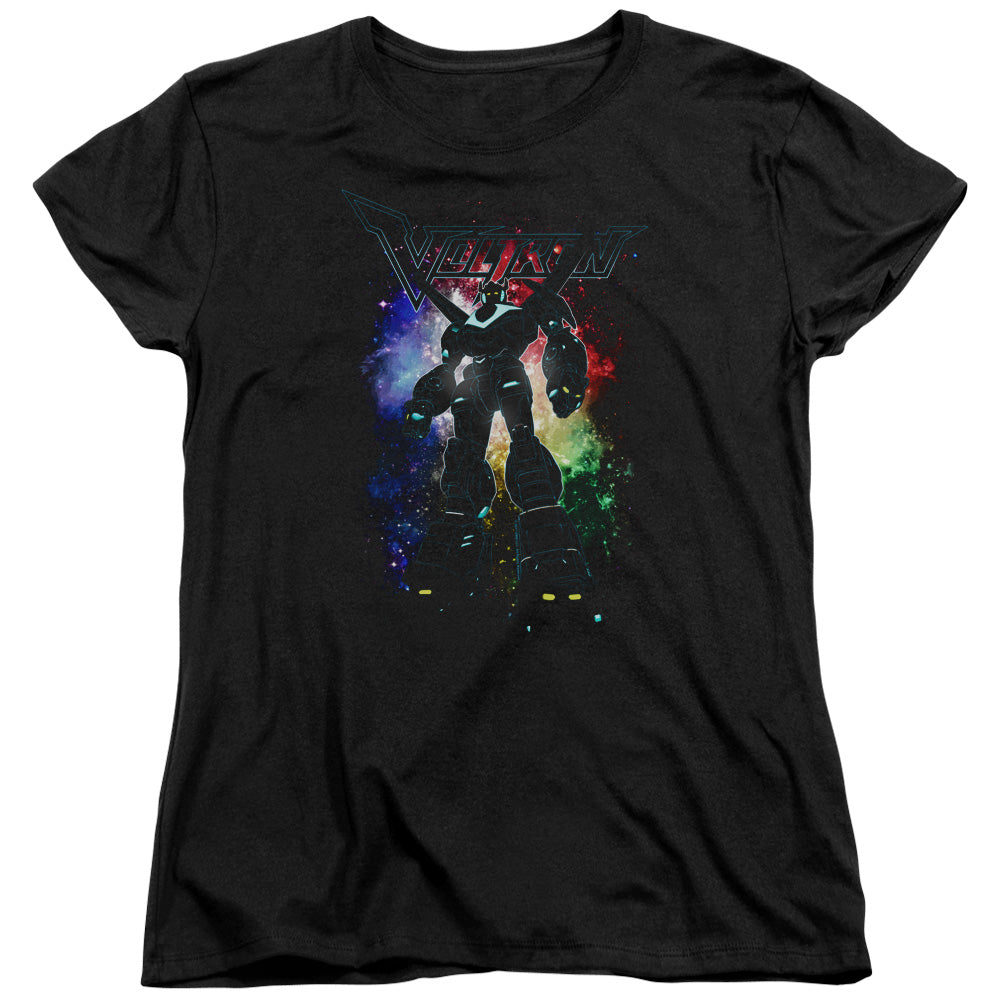 Voltron Galactic Defender Womens T Shirt Black