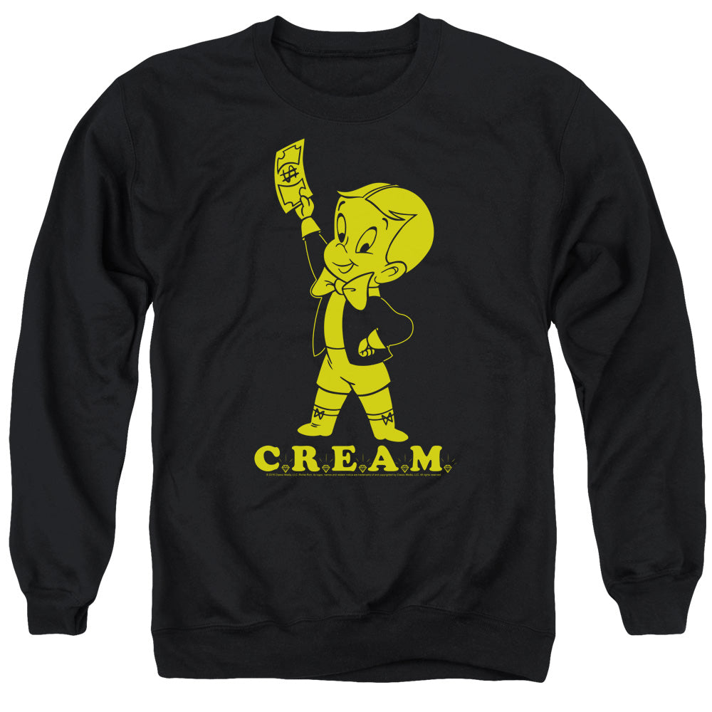 Richie Rich Cream Mens Crewneck Sweatshirt Black