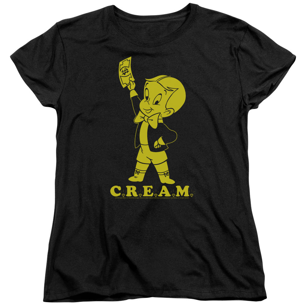 Richie Rich Cream Womens T Shirt Black