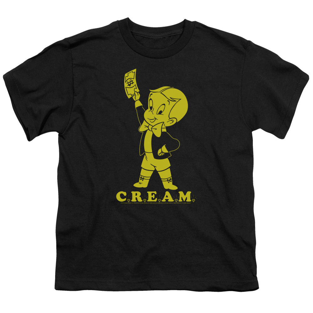 Richie Rich Cream Kids Youth T Shirt Black