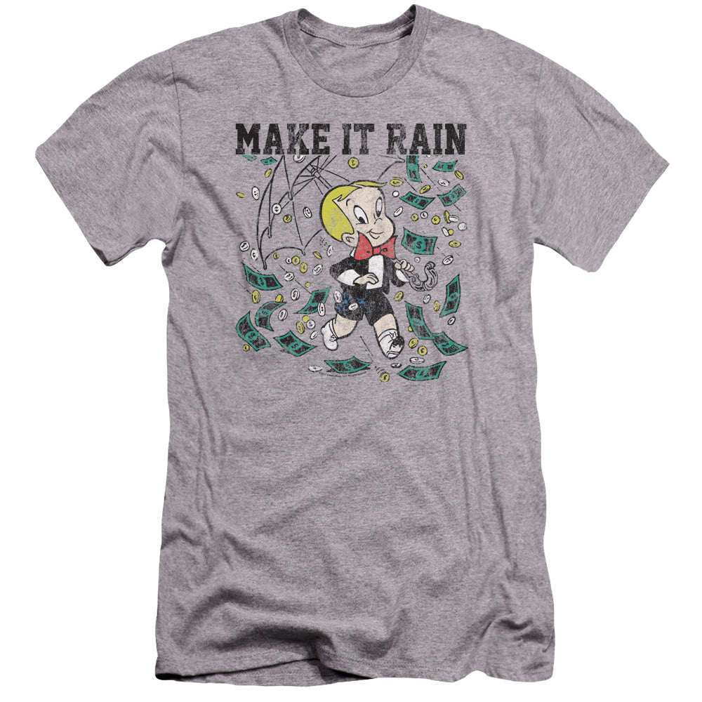 Richie Rich Make It Rain Premium Bella Canvas Slim Fit Mens T Shirt Athletic Heather