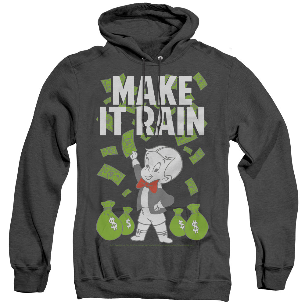 Richie Rich Make It Rain Heather Mens Hoodie Black