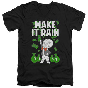 Richie Rich Make It Rain Mens Slim Fit V Neck T Shirt Black