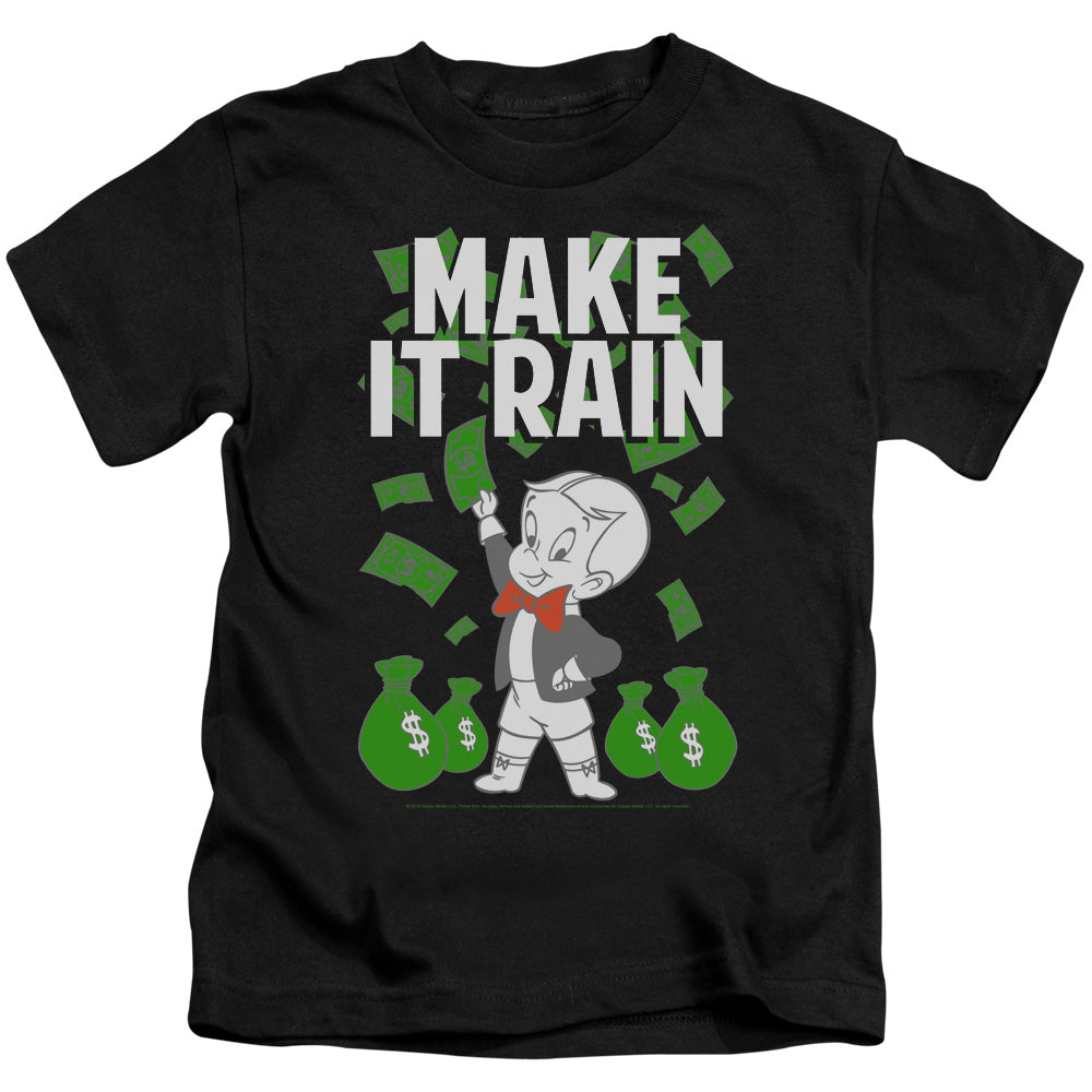 Richie Rich Make It Rain Juvenile Kids Youth T Shirt Black 