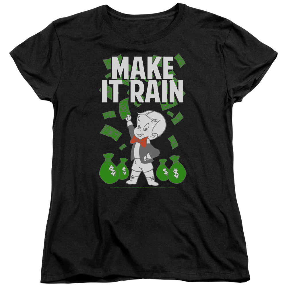 Richie Rich Make It Rain Womens T Shirt Black