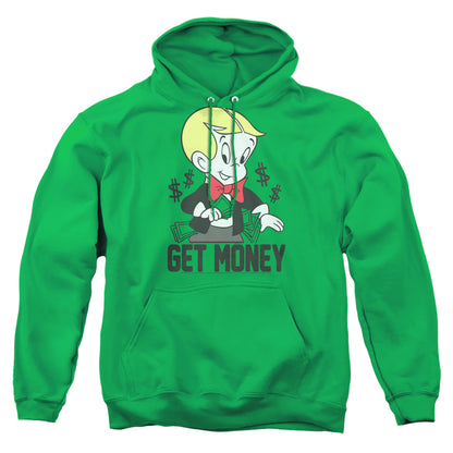 Richie Rich Get Money Mens Hoodie Kelly Green