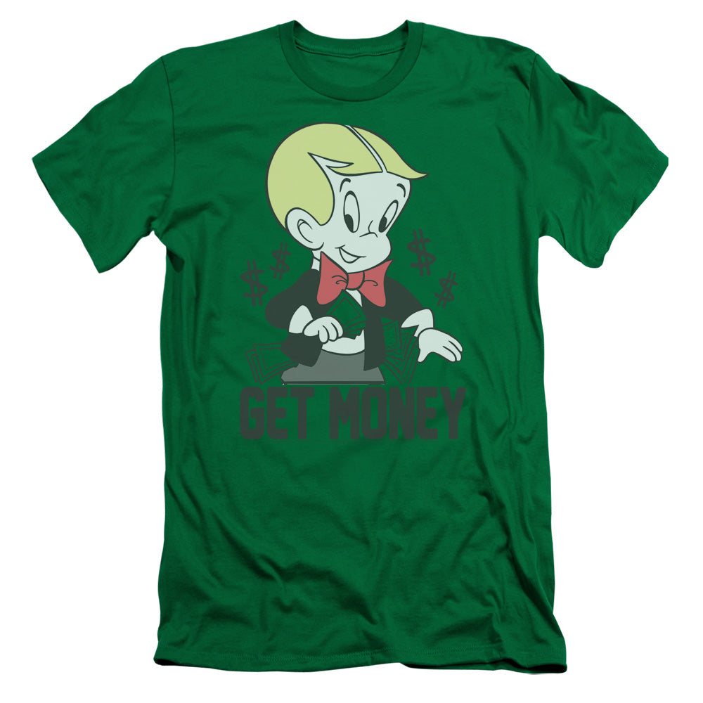 Richie Rich Get Money Slim Fit Mens T Shirt Kelly Green