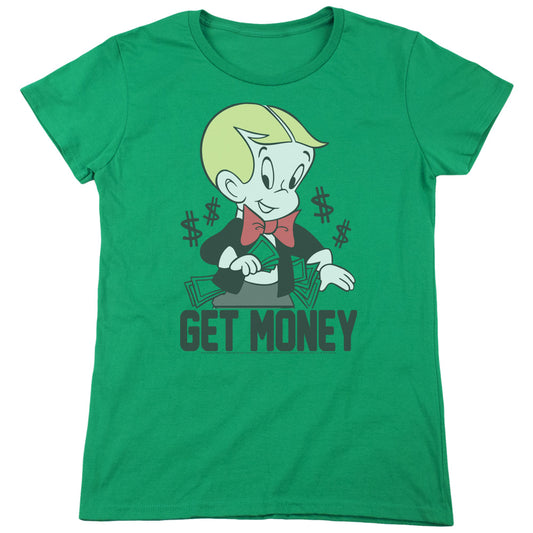 Richie Rich Get Money Womens T Shirt Kelly Green