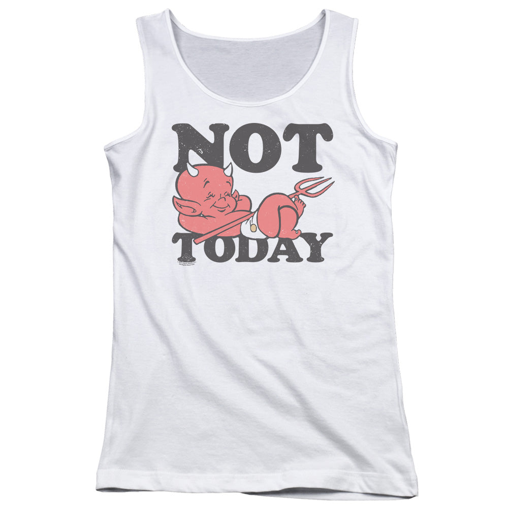 Hot Stuff Not Today Womens Tank Top Shirt White