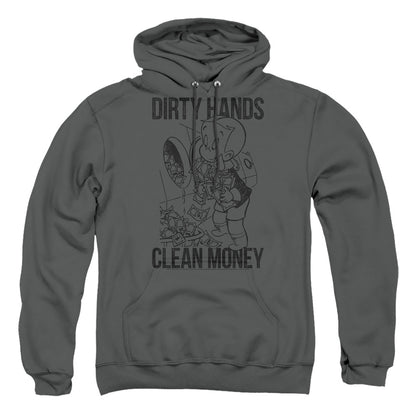 Richie Rich Clean Money Mens Hoodie Charcoal