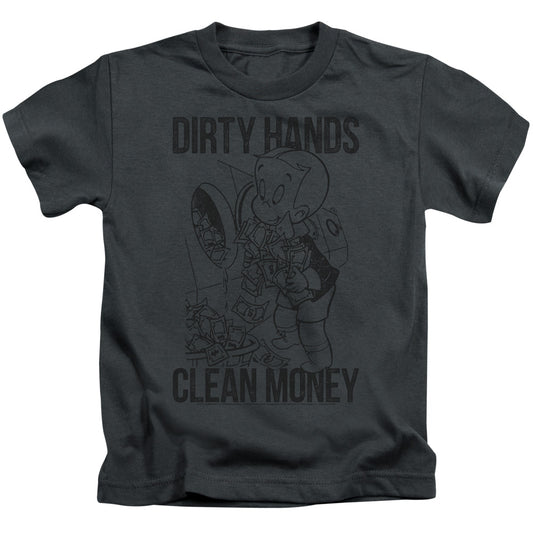 Richie Rich Clean Money Juvenile Kids Youth T Shirt Charcoal 