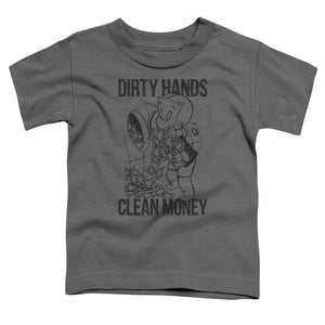 Richie Rich Clean Money Toddler Kids Youth T Shirt Charcoal