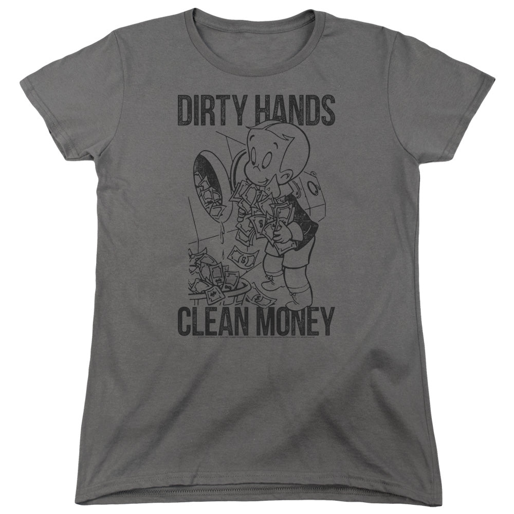 Richie Rich Clean Money Womens T Shirt Charcoal