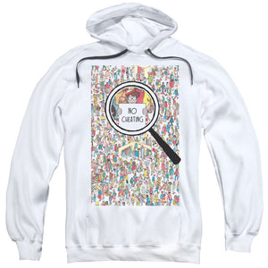 Wheres Waldo No Cheating Mens Hoodie White