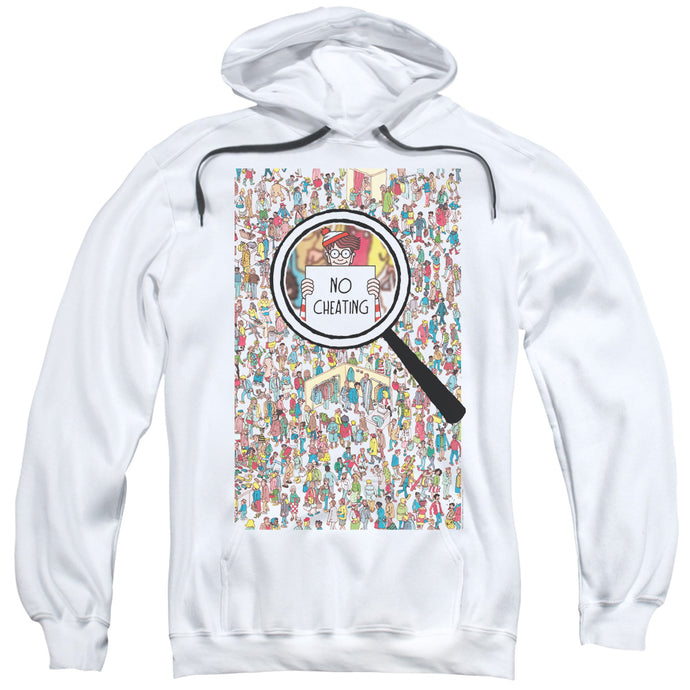 Wheres Waldo No Cheating Mens Hoodie White