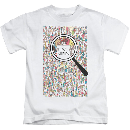 Wheres Waldo No Cheating Juvenile Kids Youth T Shirt White 