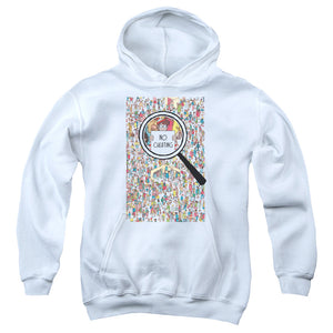 Wheres Waldo No Cheating Kids Youth Hoodie White