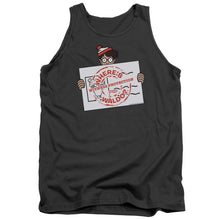 Load image into Gallery viewer, Wheres Waldo Witness Protection Mens Tank Top Shirt Charcoal