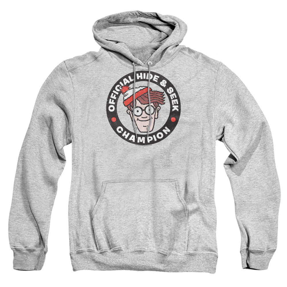 Wheres Waldo Champion Mens Hoodie Athletic Heather Officially Licensed