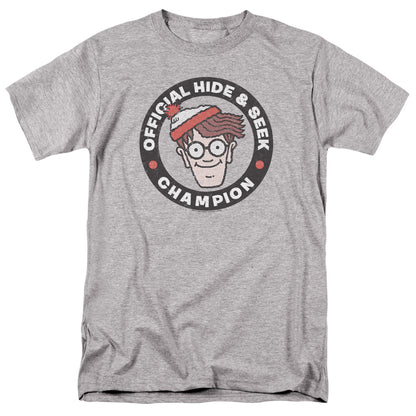 Wheres Waldo Champion Mens T Shirt Athletic Heather