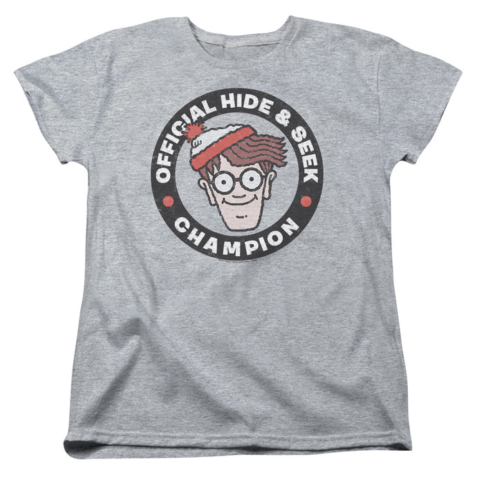 Wheres Waldo Champion Womens T Shirt Athletic Heather