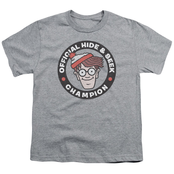 Wheres Waldo Champion Kids Youth T Shirt Athletic Heather