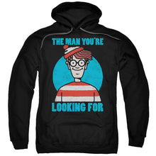 Load image into Gallery viewer, Wheres Waldo Looking for Me Mens Hoodie Black