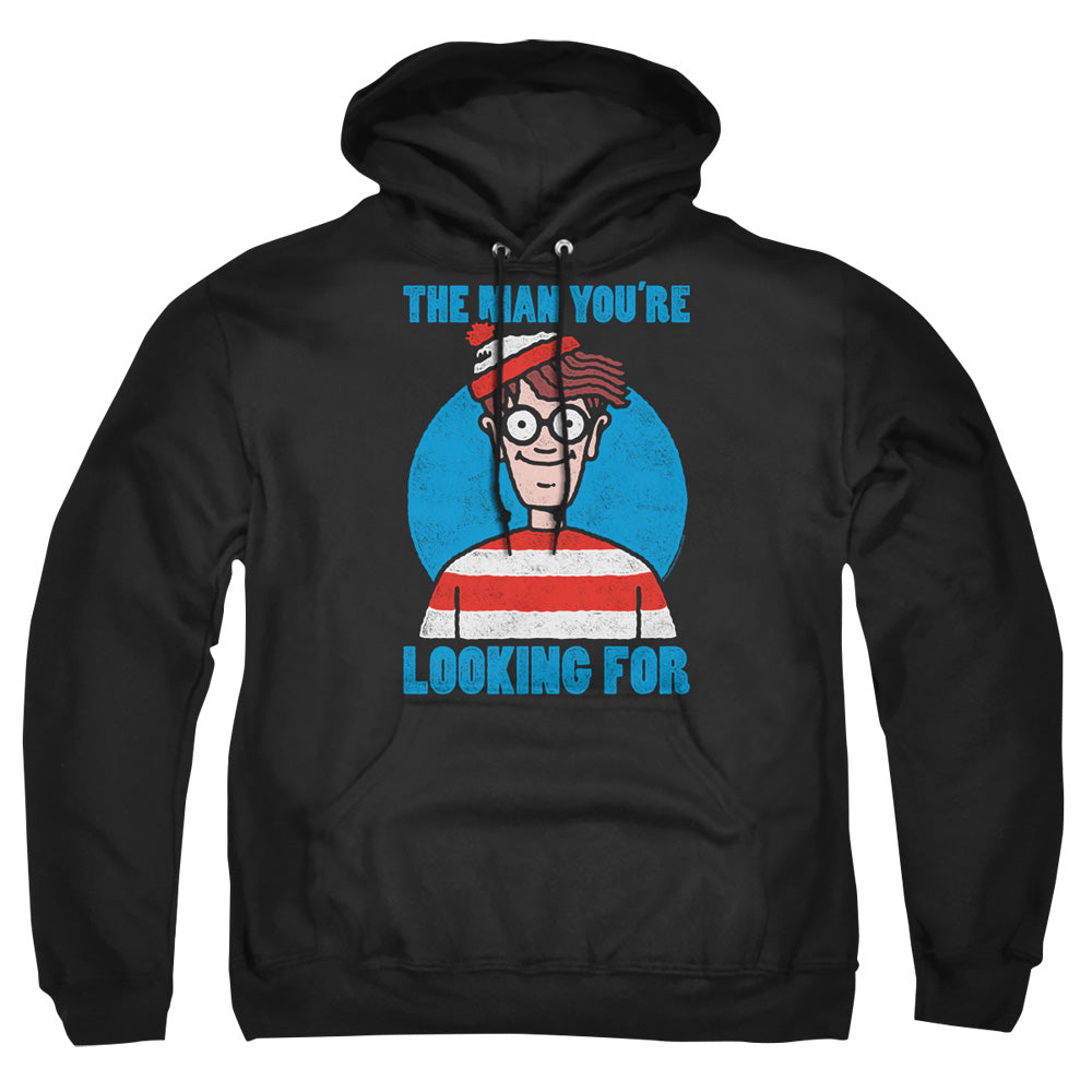 Wheres Waldo Looking For Me Mens Hoodie Black Officially Licensed