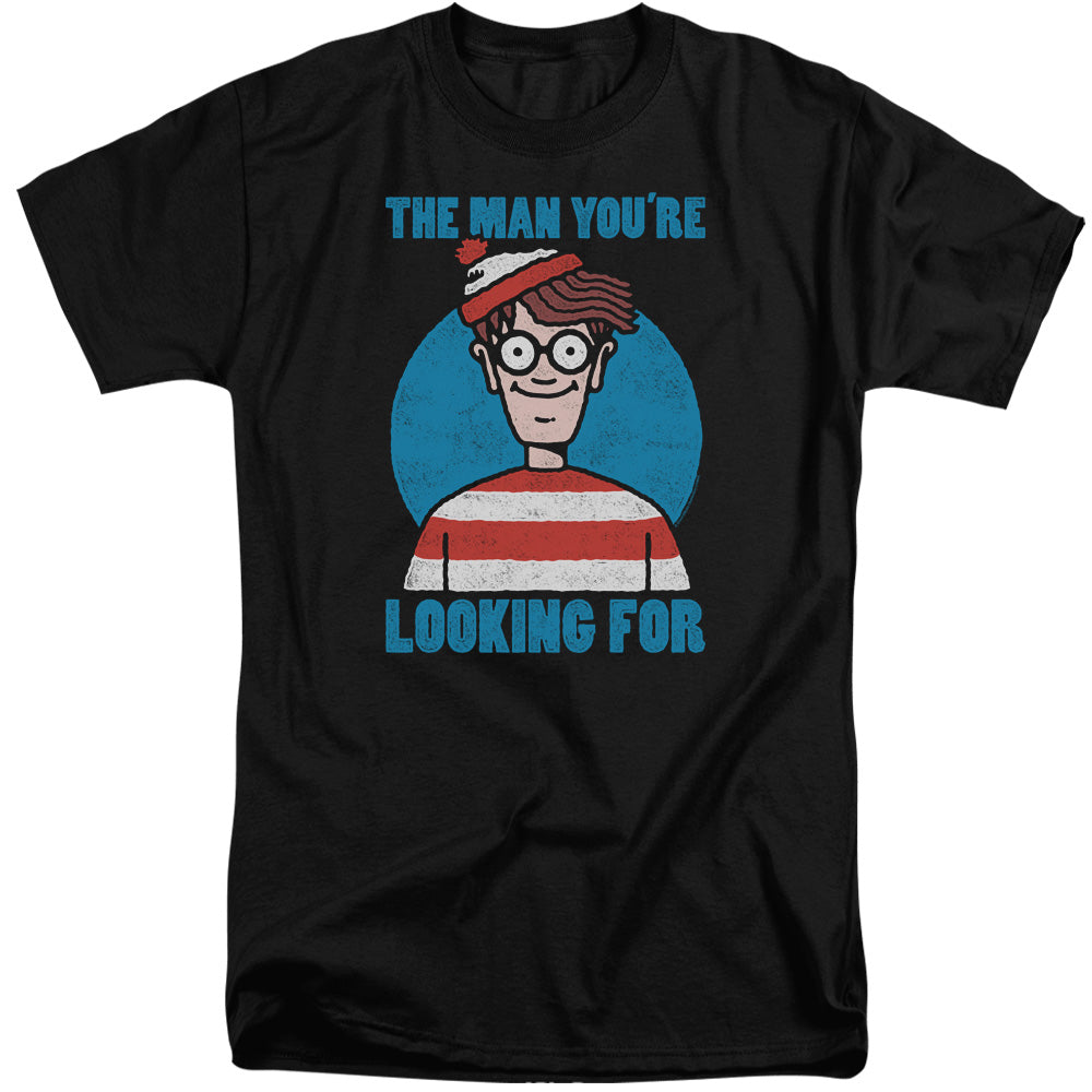 Wheres Waldo Looking For Me Mens Tall T Shirt Black Officially Licensed