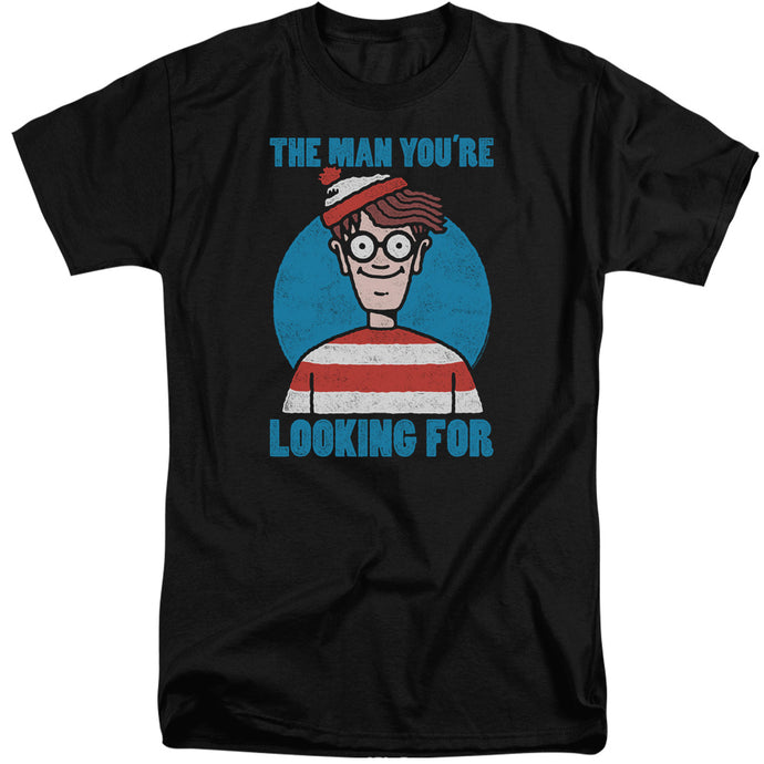 Wheres Waldo Looking for Me Mens Tall T Shirt Black