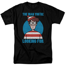 Load image into Gallery viewer, Wheres Waldo Looking for Me Mens T Shirt Black