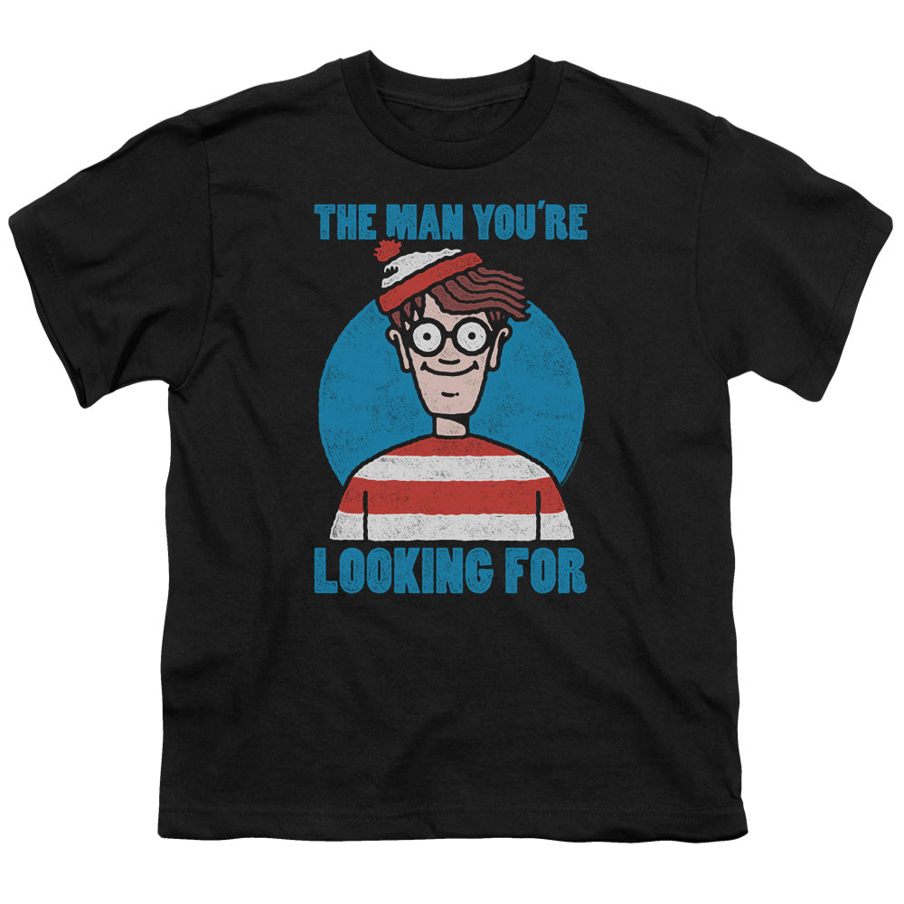 Wheres Waldo Looking for Me Kids Youth T Shirt Black