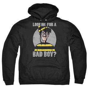 Wheres Waldo Bad Boy Mens Hoodie Black