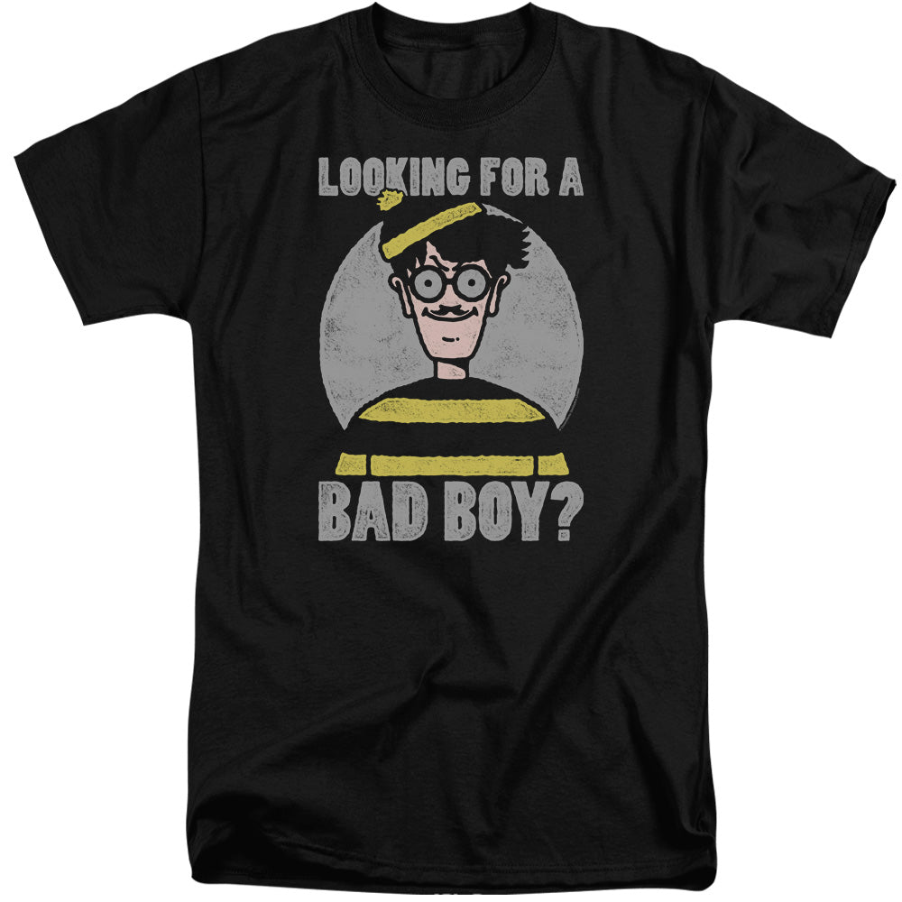 Wheres Waldo Bad Boy Mens Tall T Shirt Black