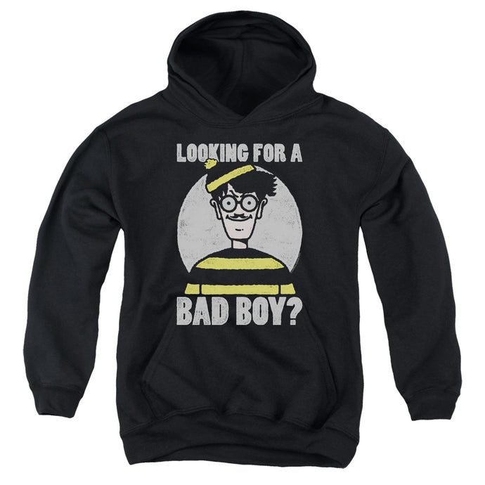 Wheres Waldo Bad Boy Kids Youth Hoodie Black