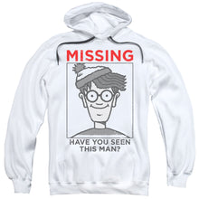 Load image into Gallery viewer, Wheres Waldo Missing Mens Hoodie White