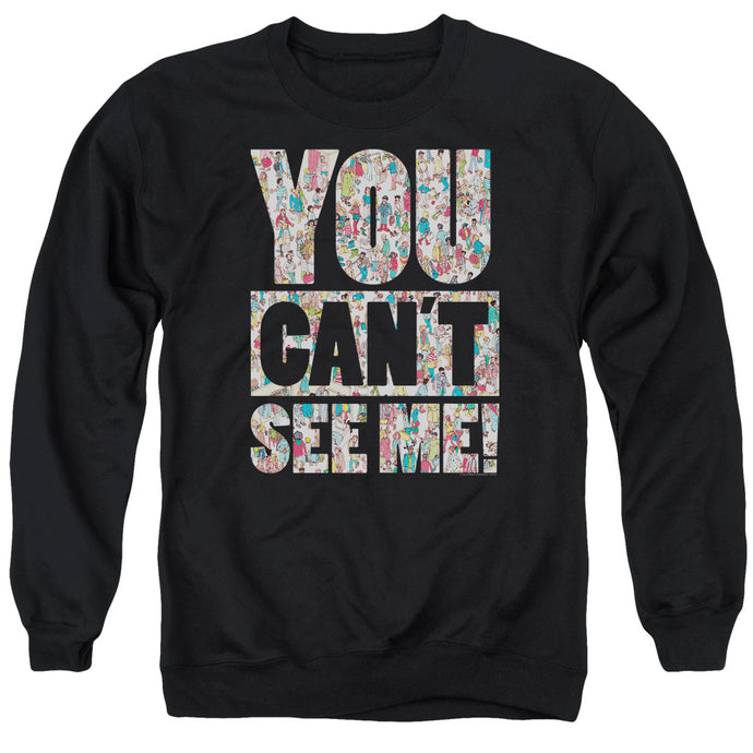 Wheres Waldo See Me Mens Crewneck Sweatshirt Black