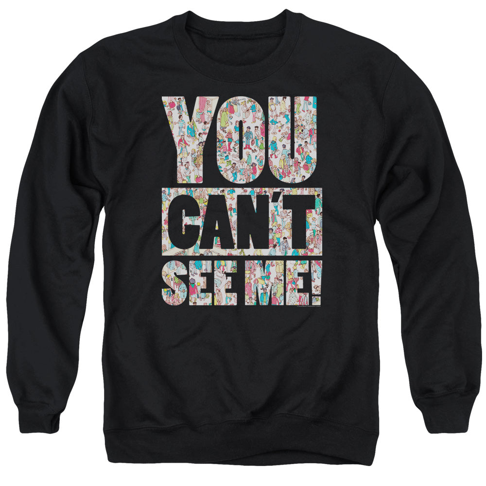 Wheres Waldo See Me Mens Crewneck Sweatshirt Black