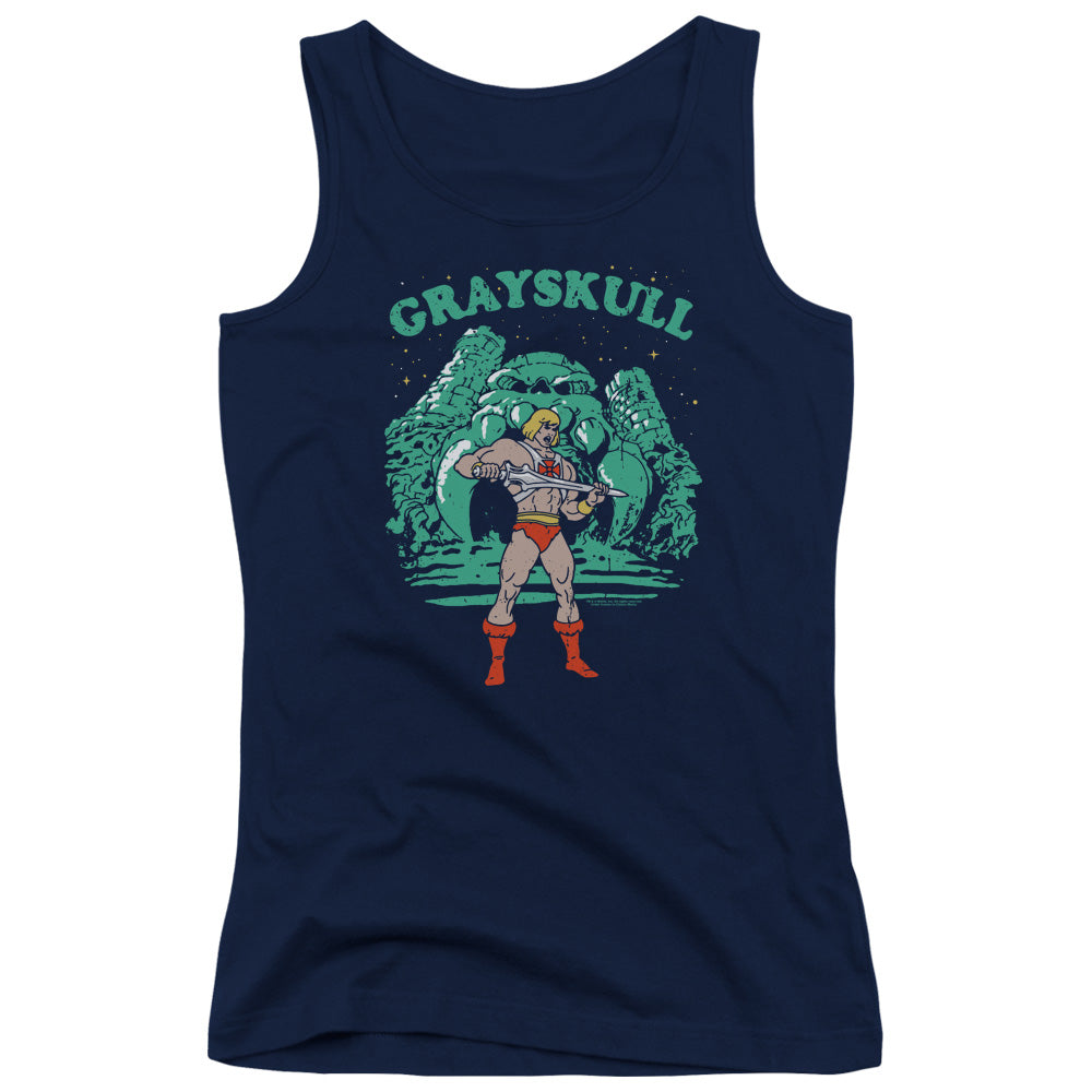 Masters of the Universe Grayskull Nights Womens Tank Top Shirt Navy Blue