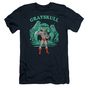 Masters of the Universe Grayskull Nights Slim Fit Mens T Shirt Navy Blue