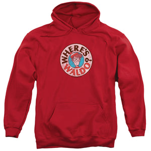 Wheres Waldo Waldo Logo Mens Hoodie Red