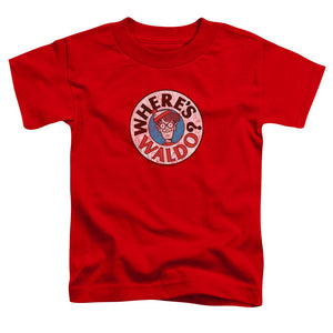 Wheres Waldo Waldo Logo Toddler Kids Youth T Shirt Red