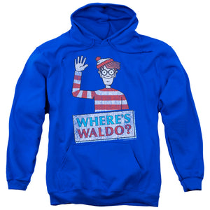 Wheres Waldo Waldo Wave Mens Hoodie Royal Blue