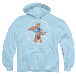 Masters Of The Universe Lightning Power Mens Hoodie Light Blue