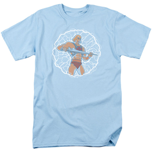 Masters of the Universe Lightning Power Mens T Shirt Light Blue