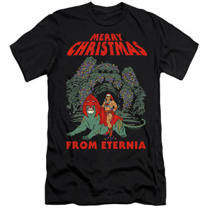 Masters of the Universe Eternia Christmas Slim Fit Mens T Shirt Black