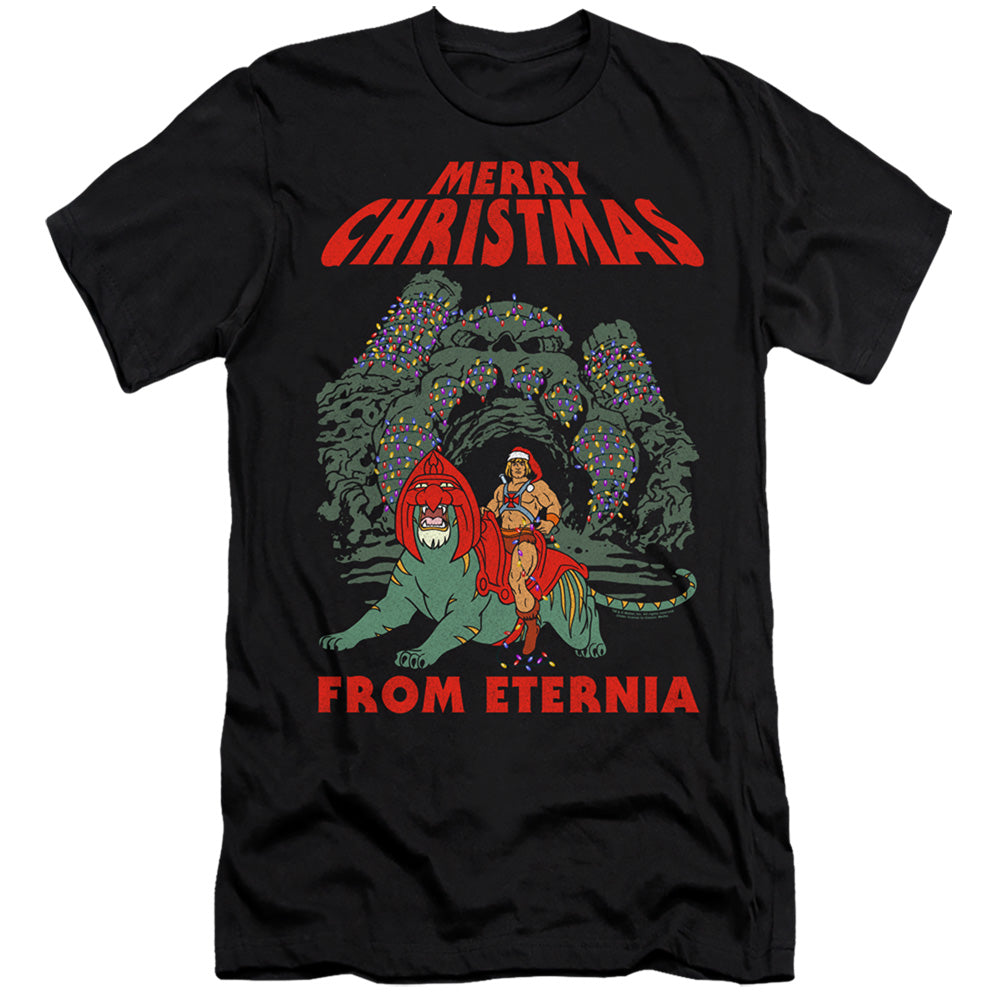 Masters of the Universe Eternia Christmas Slim Fit Mens T Shirt Black