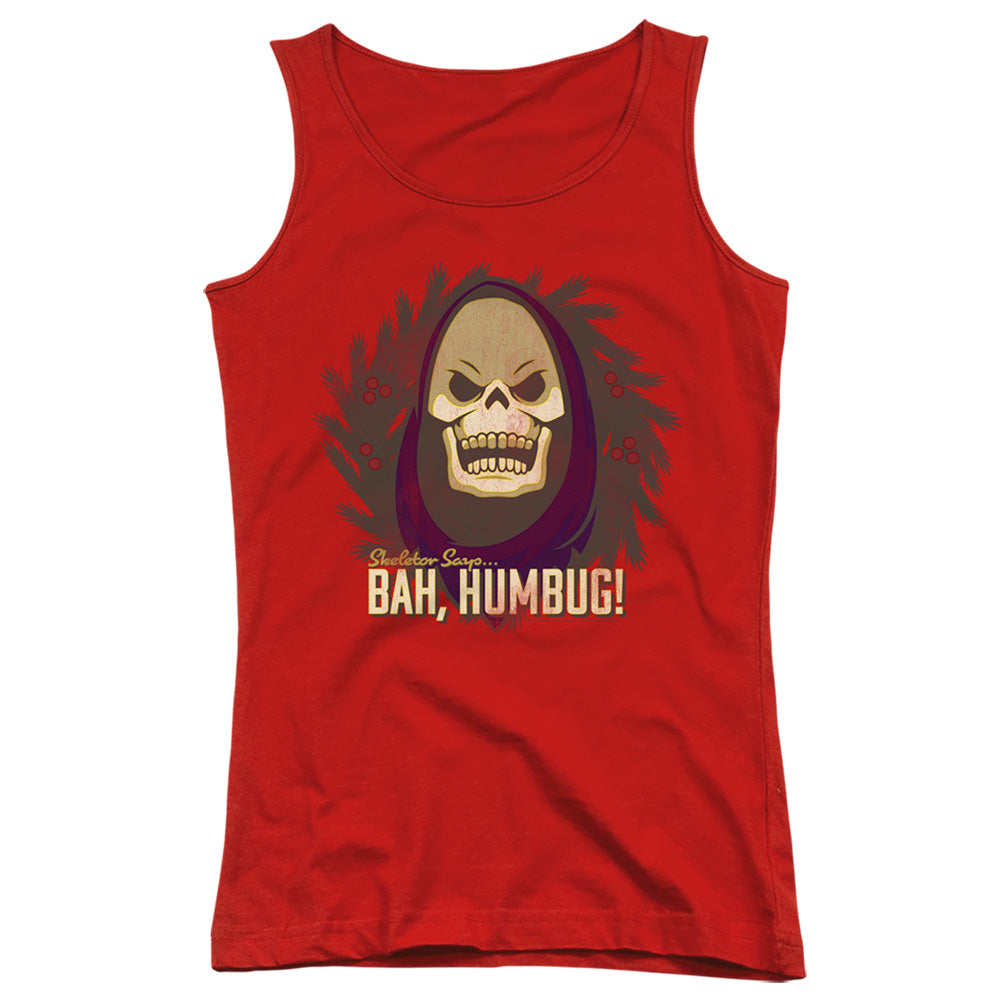 Masters of the Universe Bah Humbug Womens Tank Top Shirt Red