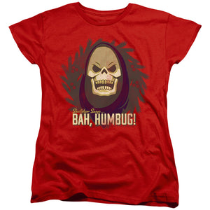 Masters of the Universe Bah Humbug Womens T Shirt Red